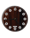 Dark Wood Look 10 InchRound Wall Clock with Numbers All Over Print by TooLoud-Wall Clock-TooLoud-White-Davson Sales