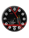 Ninja Red AOP 10 InchRound Wall Clock with Numbers All Over Print-Wall Clock-TooLoud-White-Davson Sales