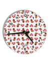 Pomeranian Hearts AOP 10 InchRound Wall Clock with Numbers All Over Print-Wall Clock-TooLoud-White-Davson Sales