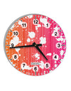 Splatter AOP - Orange Pink 10 InchRound Wall Clock with Numbers All Over Print-Wall Clock-TooLoud-White-Davson Sales