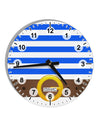 Pirate Crew Costume - Blue 10 InchRound Wall Clock with Numbers All Over Print-Wall Clock-TooLoud-White-Davson Sales