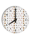 Fantasy Weapons 10 InchRound Wall Clock with Numbers by TooLoud-Wall Clock-TooLoud-White-Davson Sales