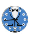 Blue Tuxedo Suit Costume 10 InchRound Wall Clock with Numbers All Over Print-Wall Clock-TooLoud-White-Davson Sales