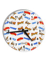 Onomatopoeia All Over Print 10 InchRound Wall Clock with Numbers All Over Print-Wall Clock-TooLoud-White-Davson Sales