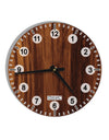 Medium Wood Look 10 InchRound Wall Clock with Numbers All Over Print by TooLoud-Wall Clock-TooLoud-White-Davson Sales