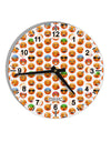 Lots Of Emojis AOP 10 InchRound Wall Clock with Numbers All Over Print-Wall Clock-TooLoud-White-Davson Sales