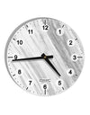 White Marble Pattern 10 InchRound Wall Clock with Numbers All Over Print by TooLoud-Wall Clock-TooLoud-White-Davson Sales