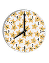 Cute Starfish All Over 10 InchRound Wall Clock with Numbers by TooLoud-Wall Clock-TooLoud-White-Davson Sales