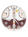 Cowboy White AOP 10 InchRound Wall Clock with Numbers All Over Print-Wall Clock-TooLoud-White-Davson Sales