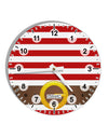 Pirate Crew Costume - Red 10 InchRound Wall Clock with Numbers All Over Print-Wall Clock-TooLoud-White-Davson Sales