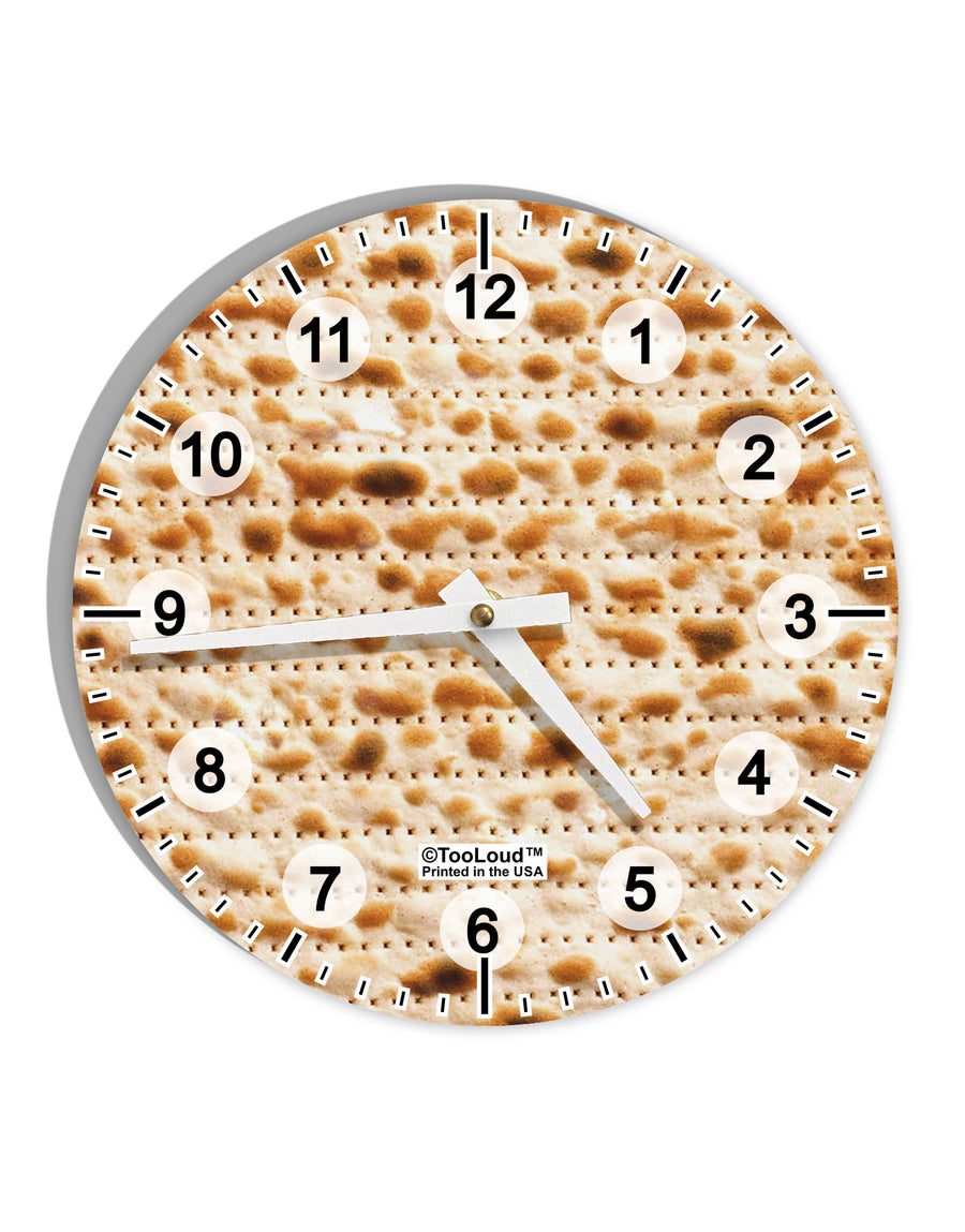 Matzo 10 InchRound Wall Clock with Numbers All Over Print-Wall Clock-TooLoud-White-Davson Sales