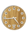 Light Wood Look 10 InchRound Wall Clock with Numbers All Over Print by TooLoud-Wall Clock-TooLoud-White-Davson Sales