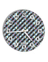 Plaid Pattern AOP 10 InchRound Wall Clock with Numbers All Over Print-Wall Clock-TooLoud-White-Davson Sales