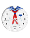 School Uniform Costume - White 10 InchRound Wall Clock with Numbers All Over Print-Wall Clock-TooLoud-White-Davson Sales