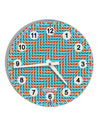 Swimming Fish Optical Illusion 10 InchRound Wall Clock with Numbers All Over Print-Wall Clock-TooLoud-White-Davson Sales