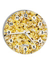 Popcorn All Over 10 InchRound Wall Clock with Numbers All Over Print-Wall Clock-TooLoud-White-Davson Sales