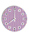 Patriotic Cat Pattern 10 InchRound Wall Clock with Numbers All Over Print-Wall Clock-TooLoud-White-Davson Sales