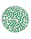 Find the 4 Leaf Clover Shamrocks 10 InchRound Wall Clock with Numbers All Over Print-Wall Clock-TooLoud-White-Davson Sales