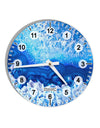 Blue Agate Geode Print 10 InchRound Wall Clock with Numbers All Over Print-Wall Clock-TooLoud-White-Davson Sales