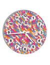 Jagged Edge Mosaic AOP 10 InchRound Wall Clock with Numbers All Over Print-Wall Clock-TooLoud-White-Davson Sales