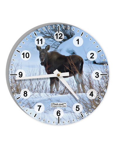 TooLoud Winter Scene All-Over-Print 10 InchRound Wall Clock with Numbers All Over Print-Wall Clock-TooLoud-White-Davson Sales
