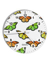 Monarch Butterflies AOP 10 InchRound Wall Clock with Numbers All Over Print-Wall Clock-TooLoud-White-Davson Sales