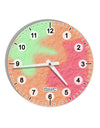 Rainbow Sherbet 10 InchRound Wall Clock with Numbers All Over Print by TooLoud-Wall Clock-TooLoud-White-Davson Sales