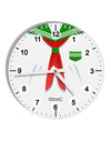 School Uniform Costume - Green 10 InchRound Wall Clock with Numbers All Over Print-Wall Clock-TooLoud-White-Davson Sales