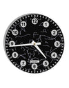 Constellations Black All Over 10 InchRound Wall Clock with Numbers All Over Print-Wall Clock-TooLoud-White-Davson Sales