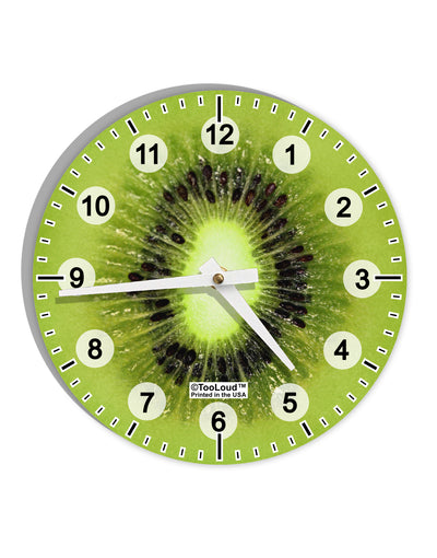 Kiwi Fruit 10 InchRound Wall Clock with Numbers All Over Print by TooLoud-Wall Clock-TooLoud-White-Davson Sales