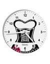 French Maid AOP 10 InchRound Wall Clock with Numbers All Over Print-Wall Clock-TooLoud-White-Davson Sales