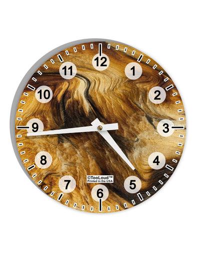 TooLoud Wood Texture AOP 10 InchRound Wall Clock with Numbers All Over Print-Wall Clock-TooLoud-White-Davson Sales