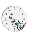 Splatter Butterflies AOP 10 InchRound Wall Clock with Numbers All Over Print-Wall Clock-TooLoud-White-Davson Sales