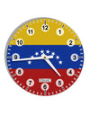 Venezuela Flag AOP 10 InchRound Wall Clock with Numbers All Over Print-Wall Clock-TooLoud-White-Davson Sales