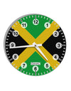 Jamaica Flag AOP 10 InchRound Wall Clock with Numbers All Over Print-Wall Clock-TooLoud-White-Davson Sales