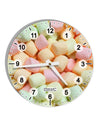 Marshmallows All Over 10 InchRound Wall Clock with Numbers All Over Print-Wall Clock-TooLoud-White-Davson Sales