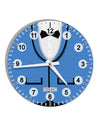 Blue Tuxedo Suit Costume 10 InchRound Wall Clock with Numbers All Over Print-Wall Clock-TooLoud-White-Davson Sales