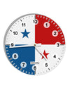 Panama Flag AOP 10 InchRound Wall Clock with Numbers All Over Print-Wall Clock-TooLoud-White-Davson Sales