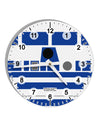 Blue and White Robot AOP 10 InchRound Wall Clock with Numbers All Over Print by TooLoud-Wall Clock-TooLoud-White-Davson Sales