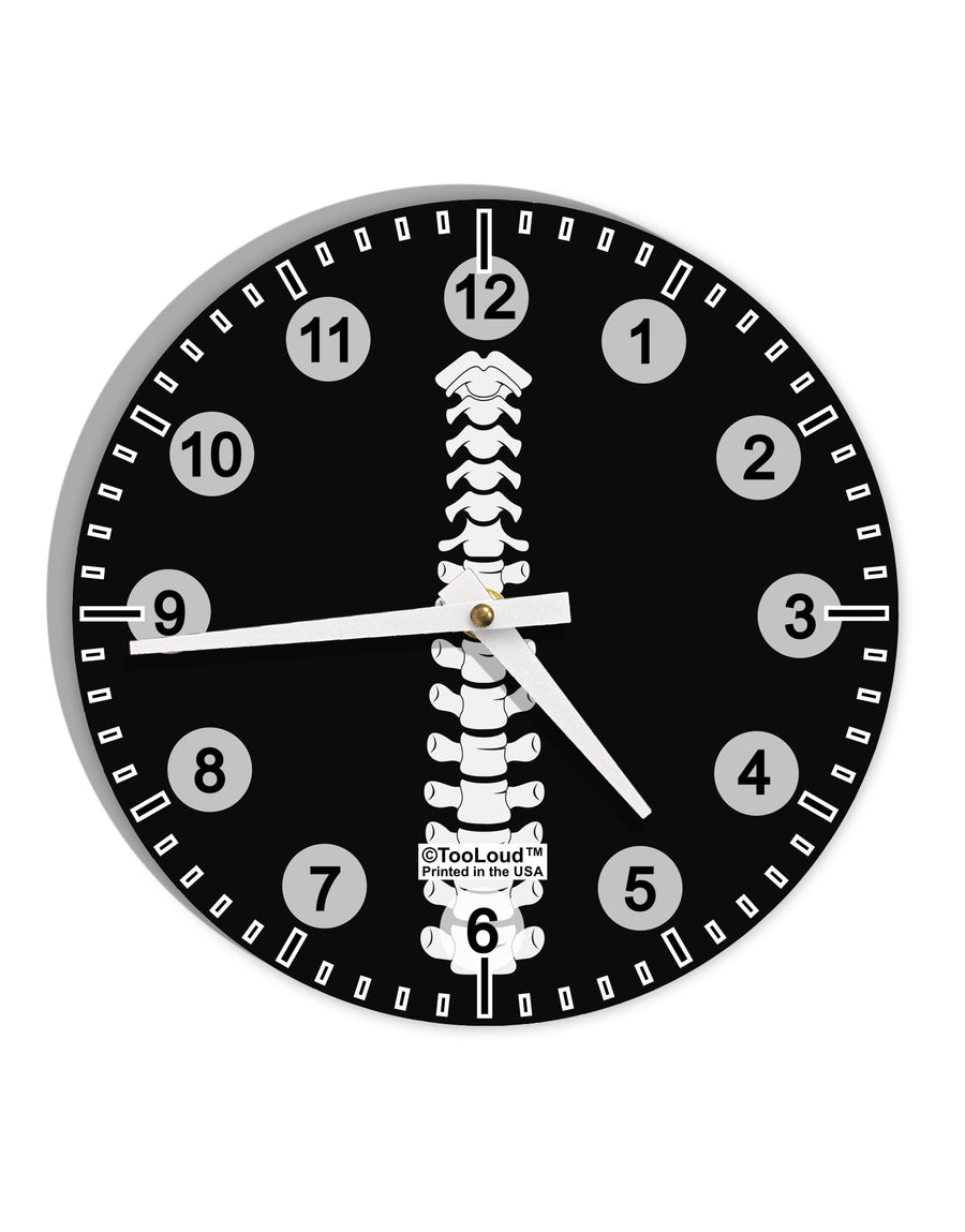 Spine AOP 10 InchRound Wall Clock with Numbers All Over Print-Wall Clock-TooLoud-White-Davson Sales