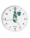 Wizard Uniform Green and Silver 10 InchRound Wall Clock with Numbers All Over Print-Wall Clock-TooLoud-White-Davson Sales