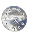 Blue Sky Silver Linings 10 InchRound Wall Clock with Numbers All Over Print-Wall Clock-TooLoud-White-Davson Sales