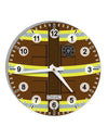 Firefighter Brown AOP 10 InchRound Wall Clock with Numbers All Over Print-Wall Clock-TooLoud-White-Davson Sales