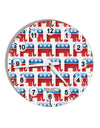 Republican Symbol All Over 10 InchRound Wall Clock with Numbers All Over Print-Wall Clock-TooLoud-White-Davson Sales