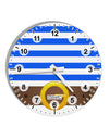 Pirate Crew Costume - Blue 10 InchRound Wall Clock with Numbers All Over Print-Wall Clock-TooLoud-White-Davson Sales