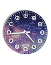 Constellations Color All Over 10 InchRound Wall Clock with Numbers All Over Print-Wall Clock-TooLoud-White-Davson Sales