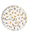 Pizza Slices AOP 10 InchRound Wall Clock with Numbers All Over Print-Wall Clock-TooLoud-White-Davson Sales