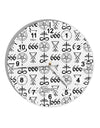 Satanic Symbols 10 InchRound Wall Clock with Numbers All Over Print-Wall Clock-TooLoud-White-Davson Sales