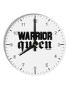 Warrior Queen Script 10 InchRound Wall Clock with Numbers-Wall Clock-TooLoud-White-Davson Sales