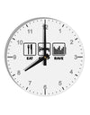 Eat Sleep Rave 10 InchRound Wall Clock with Numbers by TooLoud-Wall Clock-TooLoud-White-Davson Sales